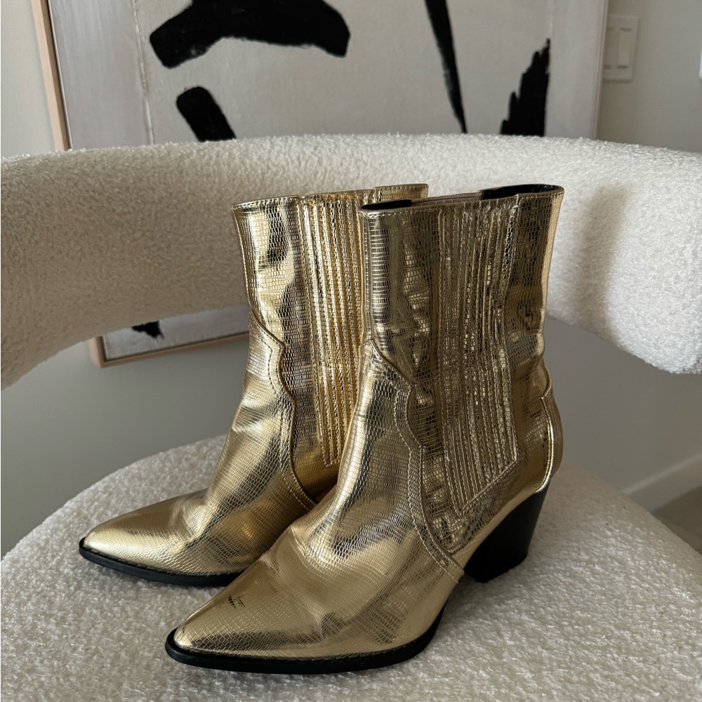 Gold Ankle Boots